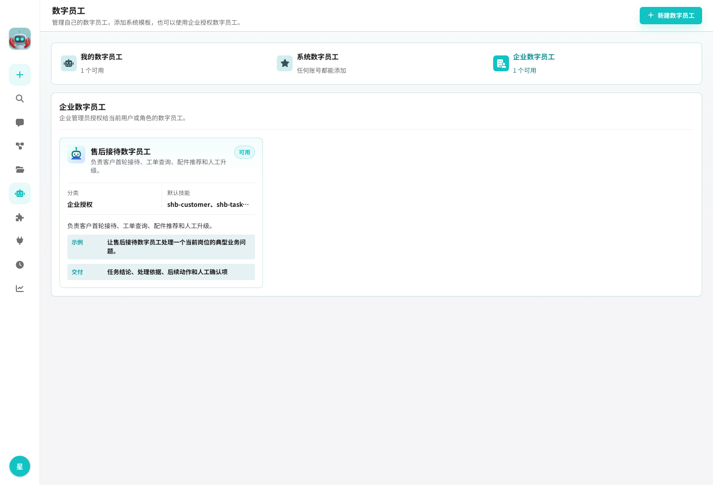 企业授权数字员工